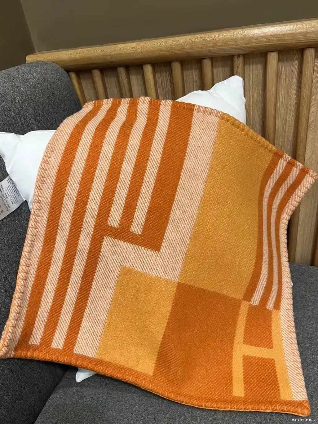 WOOL PILLOW HERMES THROW ITHAQUE 0519